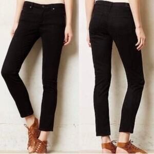 AG Adriano Goldschmied The Stevie Ankle Slim Straight Leg Soft Jeans Sz 30 Black